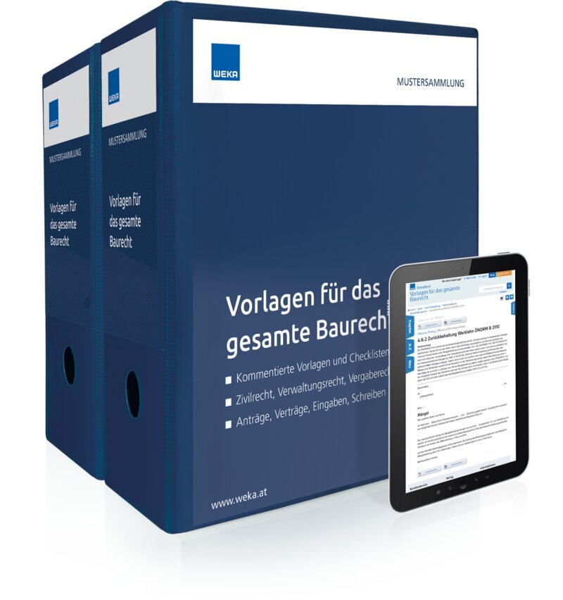 Vorlagen für das gesamte Baurecht - Handbuch + OnlineBuch