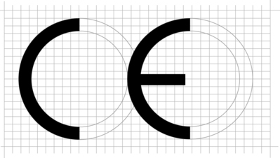 Schriftbild des CE-Zeichens