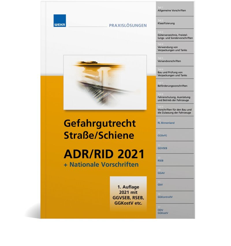 Gefahrgutrecht Straße/Schiene - ADR/RID 2021 - Buch