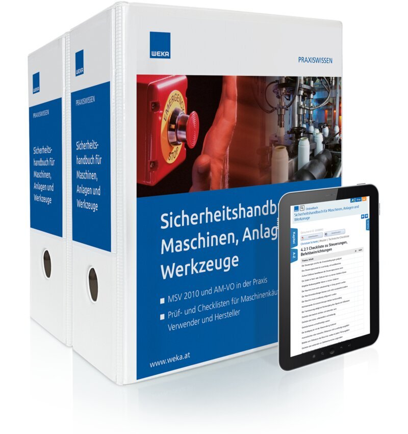 Sicherheitshandbuch für  Maschinen, Anlagen und Werkzeuge - Handbuch + OnlineBuch