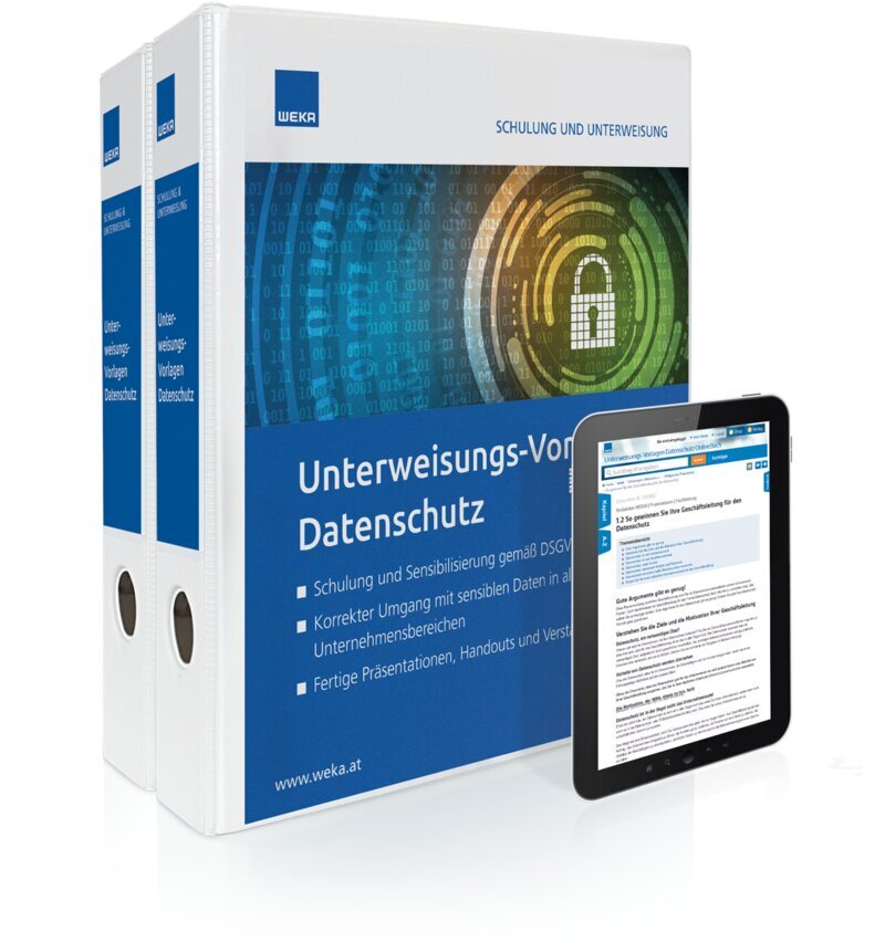 Unterweisungs-Vorlagen Datenschutz - Handbuch + OnlineBuch