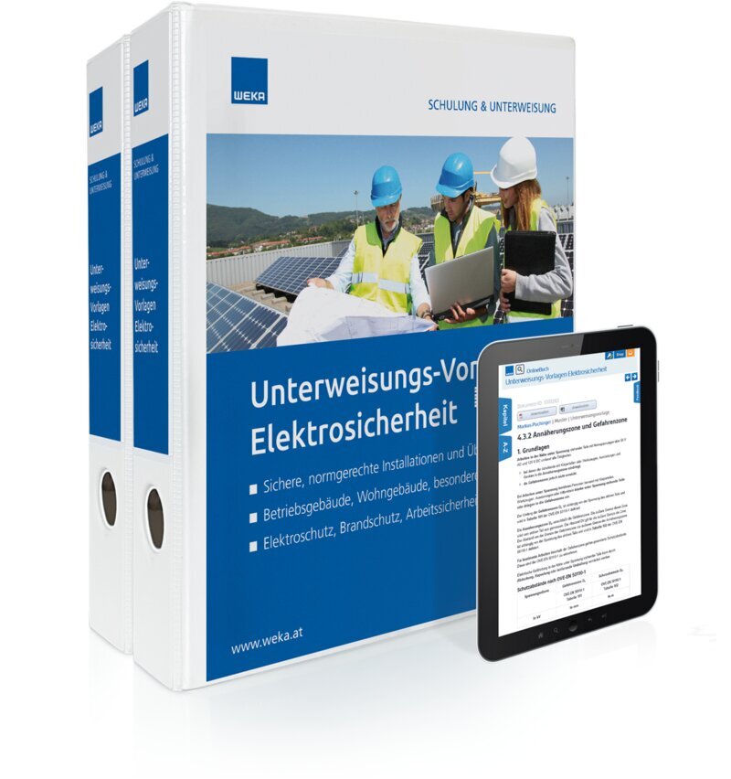 Unterweisungs-Vorlagen Elektrosicherheit - Handbuch + OnlineBuch