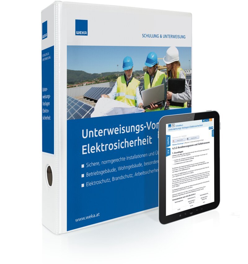 Unterweisungs-Vorlagen Elektrosicherheit - Handbuch + OnlineBuch